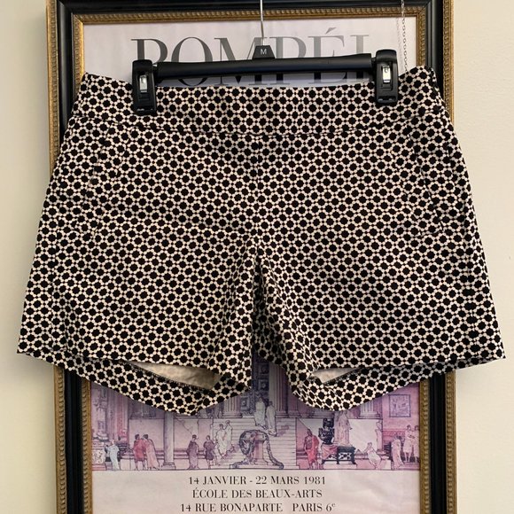 J. Crew Pants - J. Crew Black and Tan Patterned Chino Shorts
